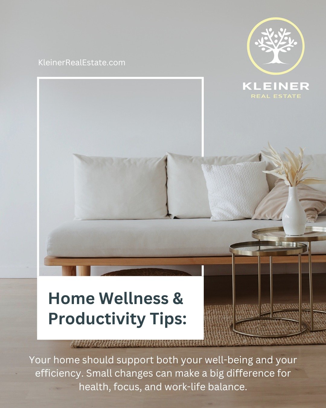Did you know your home environment can impact your mood, focus, and energy levels? 🏡💡Air Quality: Open windows regularly, add air-purifying plants, and replace HVAC filters to reduce allergens.Organization: Keep frequently used items accessible and declutter weekly to reduce stress.Work-Life Balance: Create clear boundaries between work and personal spaces, even if it’s just a corner of a room.Productivity Tools: Use digital calendars, task lists, and reminder apps to streamline your day and free mental space for creativity.A well-designed home isn’t just about aesthetics—it’s about creating a space that helps you feel energized, focused, and balanced every day.📞 +1 (604) 332-8335
🌐 www.KleinerRealEstate.com ⁣
⁣
#HomeWellness #WorkLifeBalance #ProductivityTips