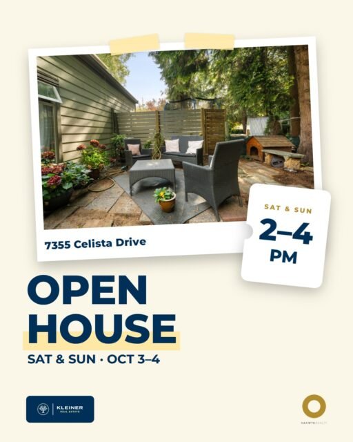 OPEN HOUSE this weekend 🏡✨
📅 Sat & Sun, Oct 3–4
🕑 2–4 PM
📍 7355 Celista Drive, Champlain Heights🛏️ 3 bed · 🛁 2 bath · 📐 1,131 sq ft
💰 $829,000Come see the vaulted ceilings ☀️, the updated kitchen made for hosting 🍽️, and your very own private garden 🌿. All on a quiet cul-de-sac, steps from Everett Crowley Park 🌲Swipe through for a sneak peek ➡️Can't make it? DM us for a private showing 💬
Leasehold strata townhome.Mary & Konstantin Kleiner | Kleiner Real Estate | Oakwyn Realty#OpenHouse #OpenHouseVancouver #ChamplainHeights #VancouverEast #VancouverRealEstate #VancouverTownhouse #JustListed #KleinerRealEstate #OakwynRealty